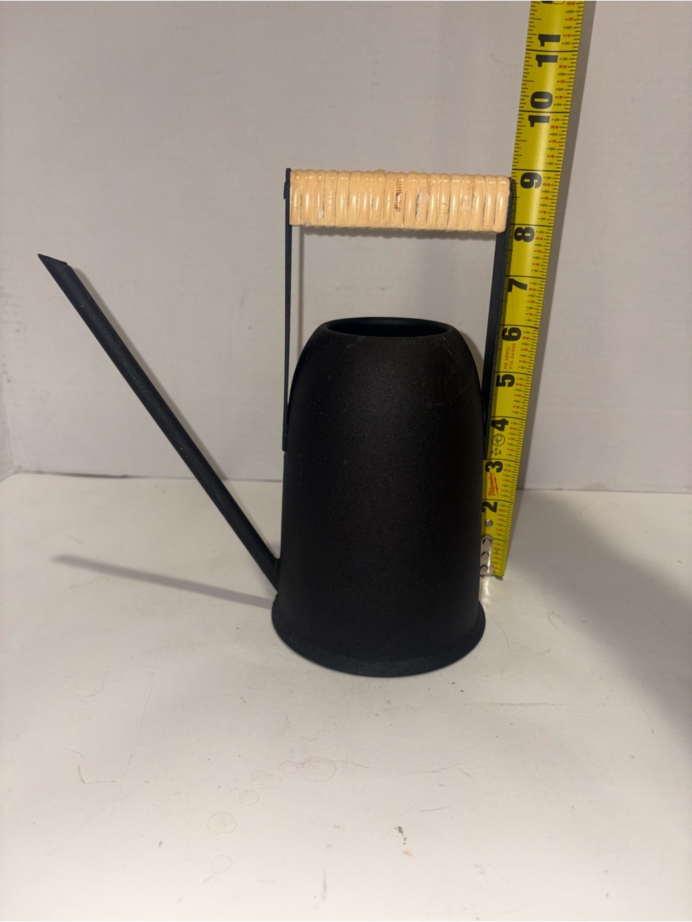 Black Metal Watering Can with Natural Handle - Home Kitchen - Picture 2 of 5